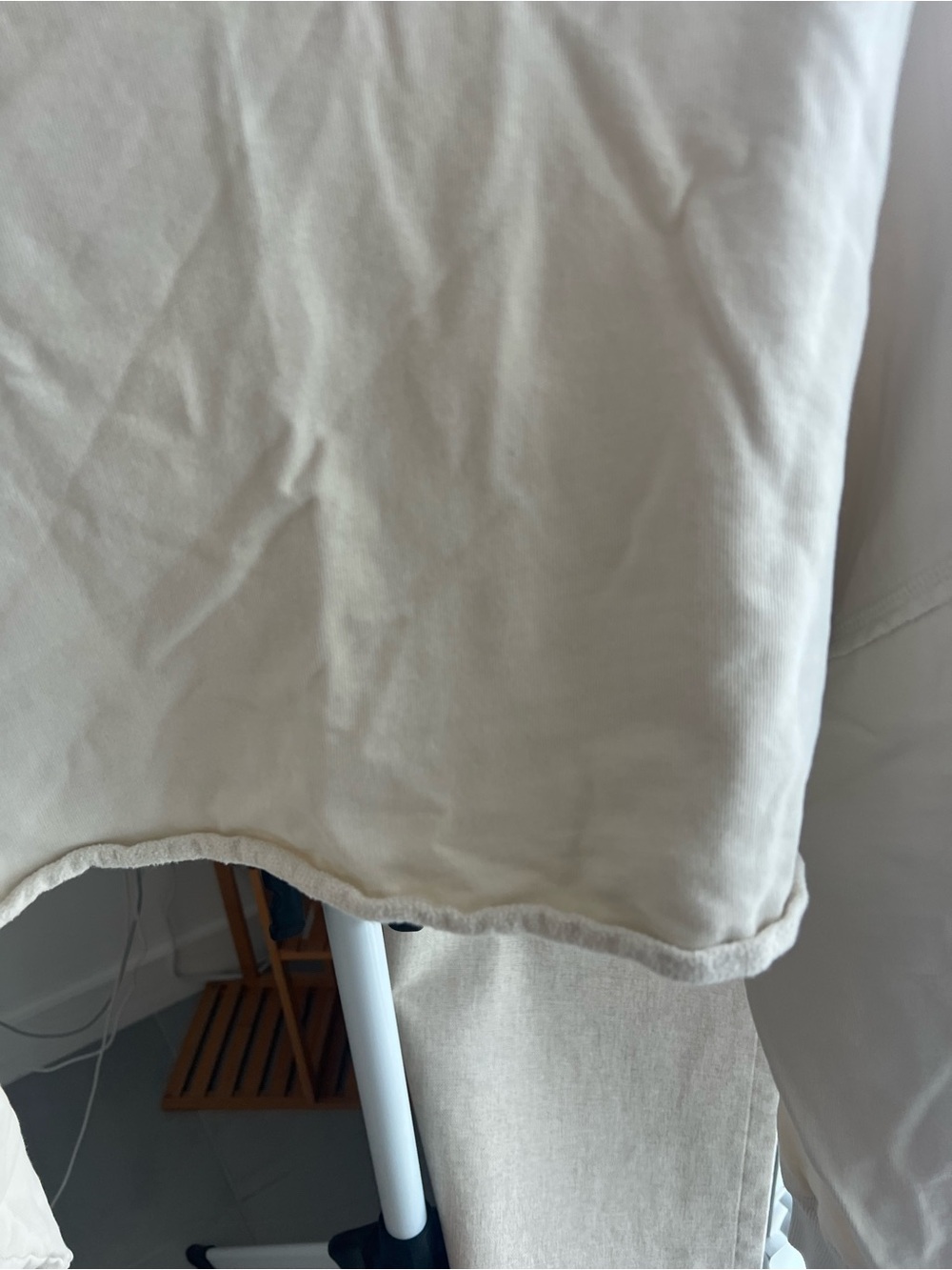 Oner Active Raw Lounge Cropped Sweatshirt Off White Size L - Picture 4 of 4